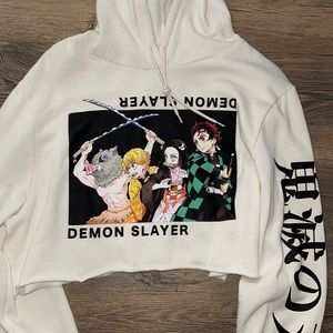Large cropped Demon Slayer hoodie